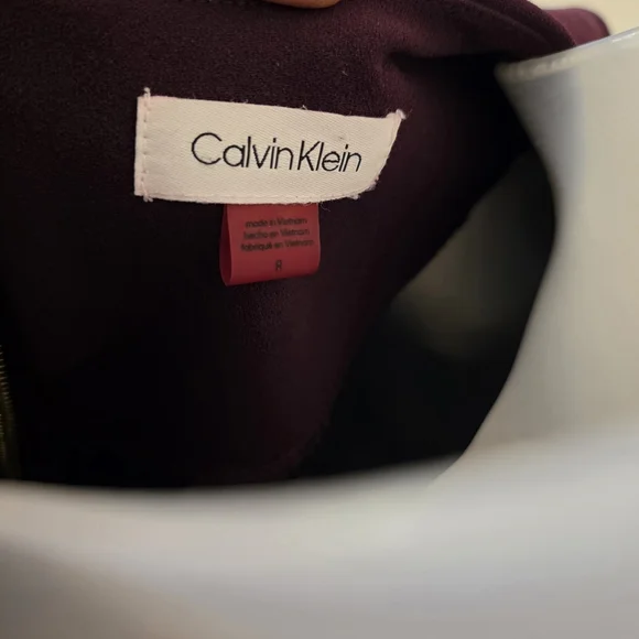 Calvin Klein Pink Collarless Blazer + Purple Ruffle Trim Short Sleeve - sz 8 Lot - Picture 9 of 11